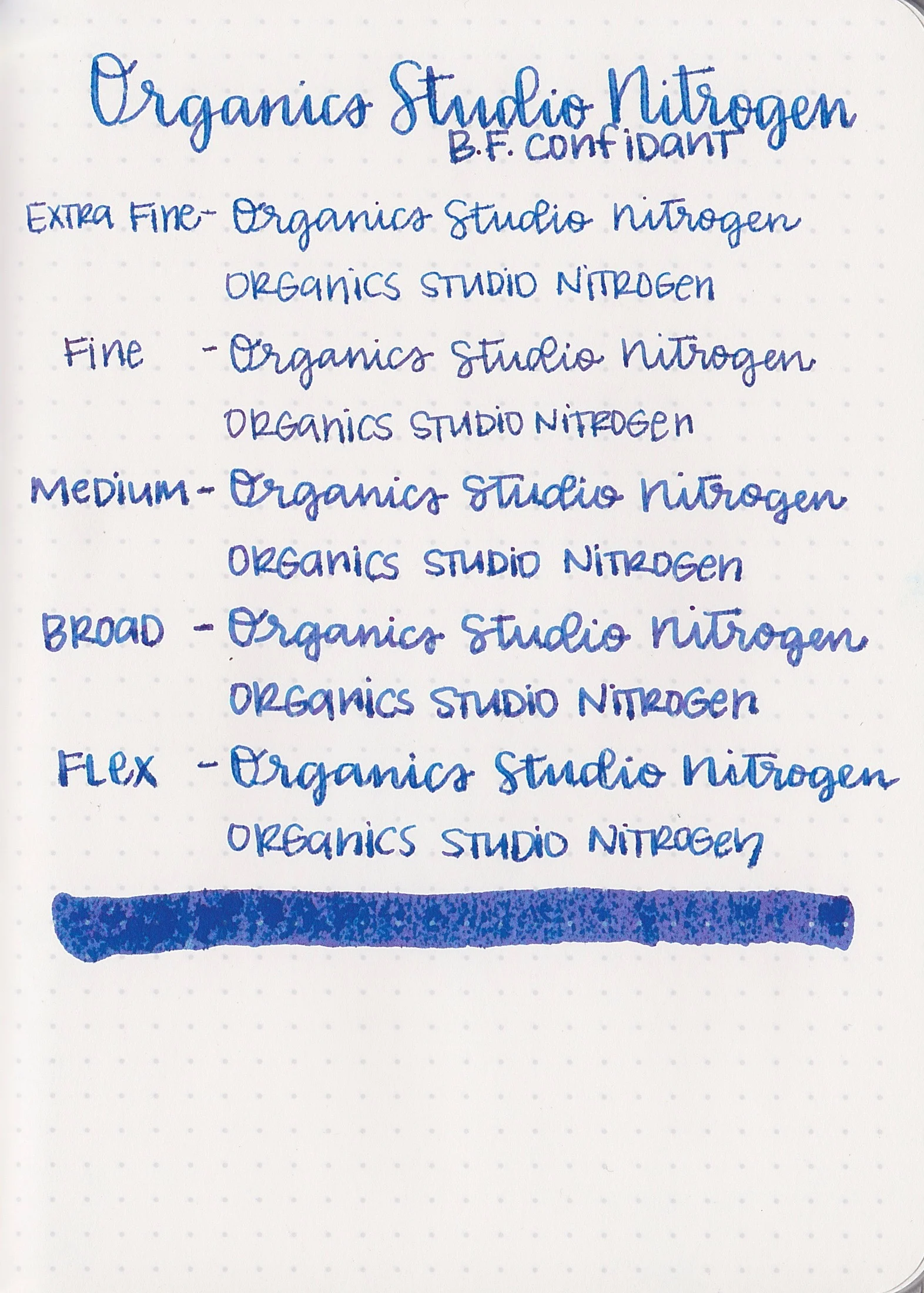 Ink Review #75: Organics Studio Nitrogen Royal Blue — Mountain of Ink